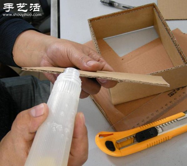 硬紙板廢物利用DIY精致收納柜 -  rpnrmr.com