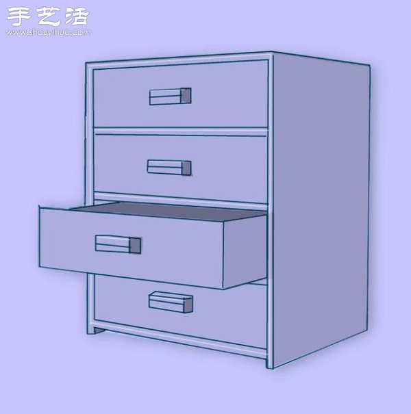 硬紙板廢物利用DIY精致收納柜 -  rpnrmr.com