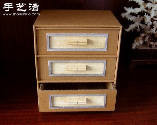 硬紙板廢物利用DIY精致收納柜 -  rpnrmr.com