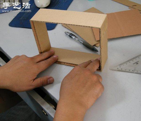 硬紙板廢物利用DIY精致收納柜 -  rpnrmr.com