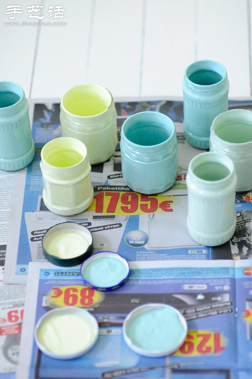 玻璃罐+涂料 手工DIY治愈系筆筒 -  rpnrmr.com