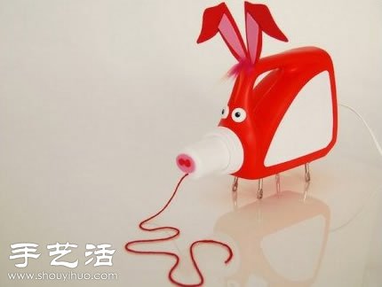 洗衣液塑料瓶廢物利用DIY搞笑豬臺(tái)燈 -  rpnrmr.com