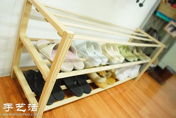 自制簡約木鞋架 木制鞋架手工DIY -  rpnrmr.com