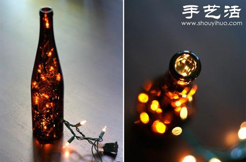 玻璃瓶變廢為寶 手工制作浪漫燈具 -  rpnrmr.com
