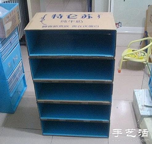 廢舊紙箱廢物利用制作鞋架的方法 -  rpnrmr.com