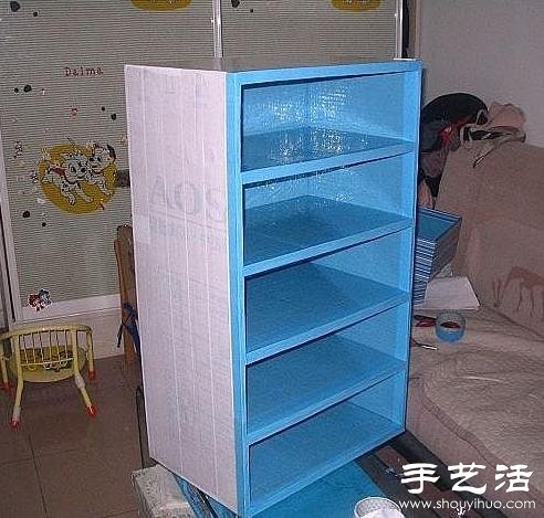 廢舊紙箱廢物利用制作鞋架的方法 -  rpnrmr.com