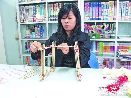 筷子+皺紋紙 手工制作漂亮宮燈 -  rpnrmr.com