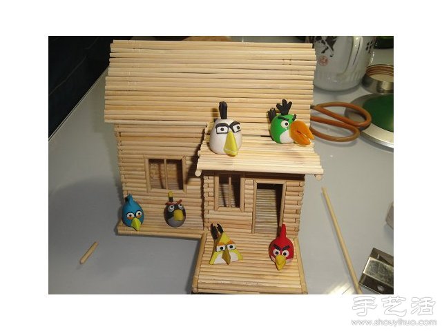 一次性筷子變廢為寶 手工制作小木屋模型 -  rpnrmr.com