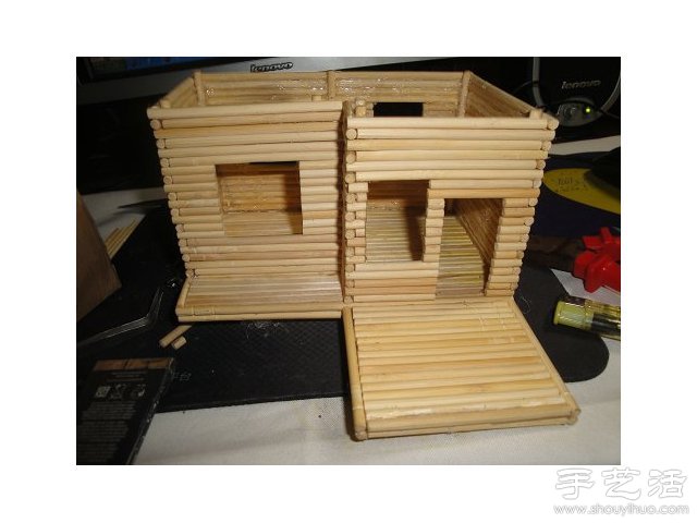 一次性筷子變廢為寶 手工制作小木屋模型 -  rpnrmr.com