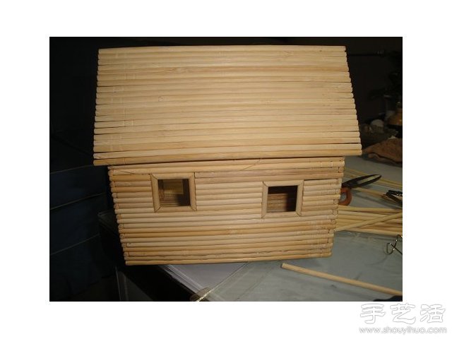 一次性筷子變廢為寶 手工制作小木屋模型 -  rpnrmr.com