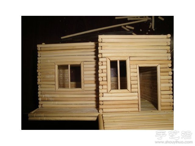 一次性筷子變廢為寶 手工制作小木屋模型 -  rpnrmr.com