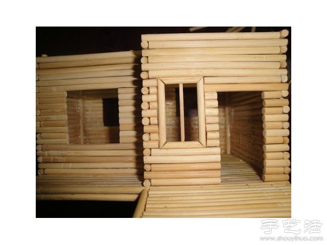 一次性筷子變廢為寶 手工制作小木屋模型 -  rpnrmr.com