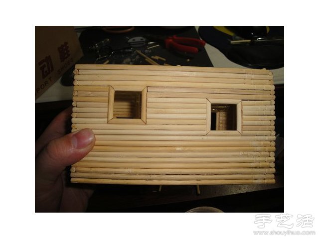 一次性筷子變廢為寶 手工制作小木屋模型 -  rpnrmr.com