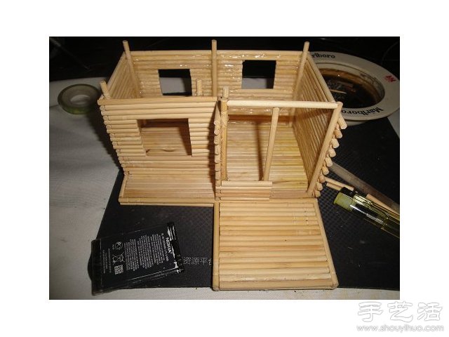 一次性筷子變廢為寶 手工制作小木屋模型 -  rpnrmr.com