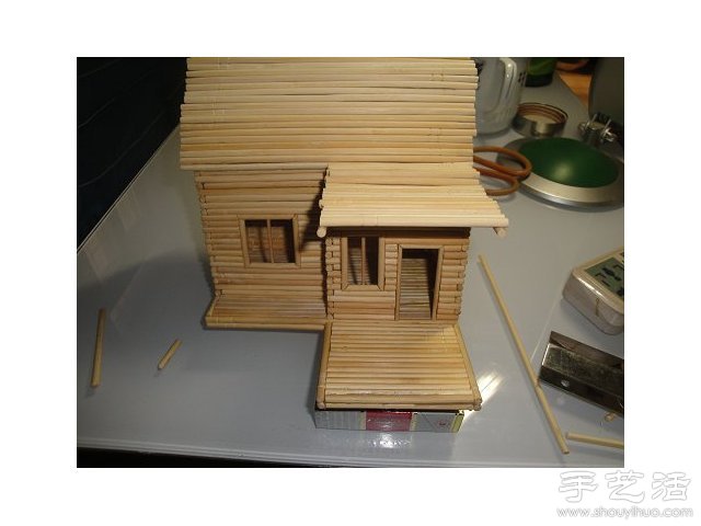 一次性筷子變廢為寶 手工制作小木屋模型 -  rpnrmr.com