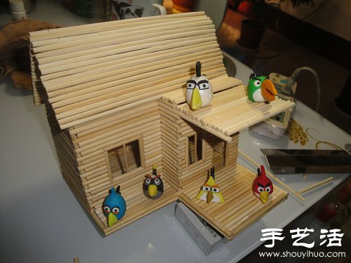 一次性筷子變廢為寶 手工制作小木屋模型 -  rpnrmr.com
