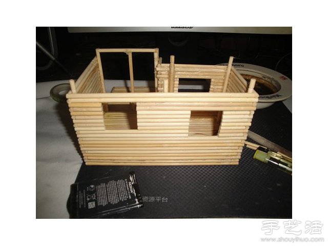 一次性筷子變廢為寶 手工制作小木屋模型 -  rpnrmr.com