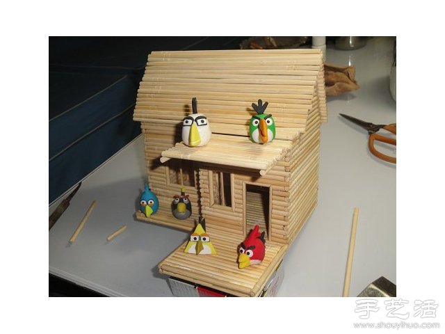 一次性筷子變廢為寶 手工制作小木屋模型 -  rpnrmr.com
