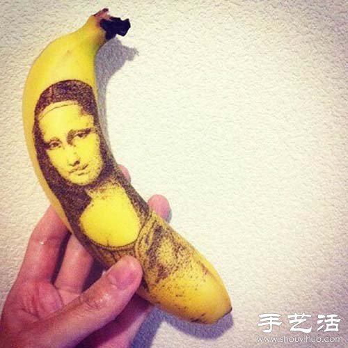 香蕉皮上創(chuàng)意DIY逼真圖案 -  rpnrmr.com