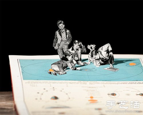人物剪紙與書本圖案的互動DIY -  rpnrmr.com