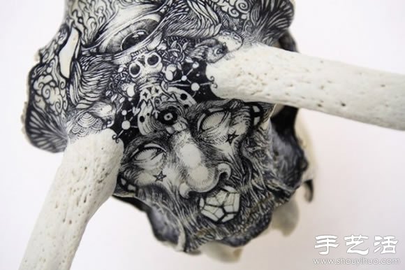 動(dòng)物骨頭、石頭上DIY的奇幻手繪 -  rpnrmr.com