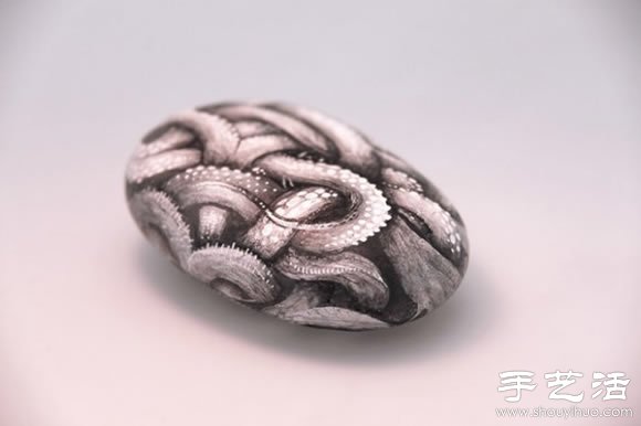 動(dòng)物骨頭、石頭上DIY的奇幻手繪 -  rpnrmr.com