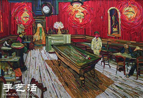 小木塊DIY宛如油畫(huà)的精美拼貼畫(huà)  -  rpnrmr.com