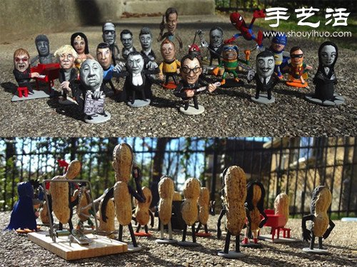 創(chuàng)意DIY：花生殼表面繪制人物肖像 -  rpnrmr.com