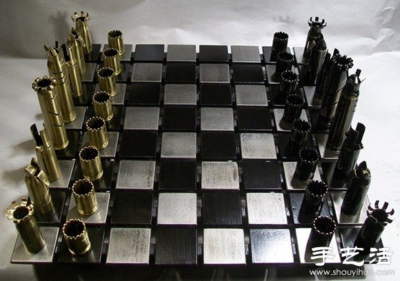 金屬之美：子彈彈殼手工制作國際象棋 -  rpnrmr.com