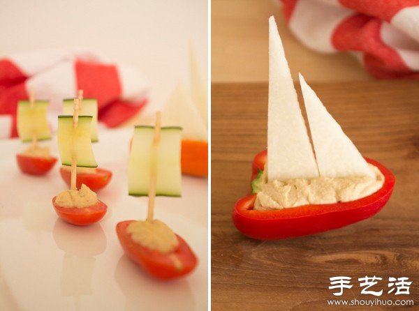 蔬菜DIY手工制作揚(yáng)帆出海的小船 -  rpnrmr.com
