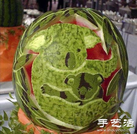 精美絕倫的的牡丹花西瓜雕刻 -  rpnrmr.com