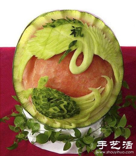 精美絕倫的的牡丹花西瓜雕刻 -  rpnrmr.com