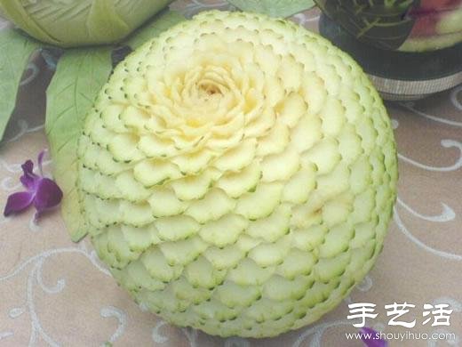 精美絕倫的的牡丹花西瓜雕刻 -  rpnrmr.com