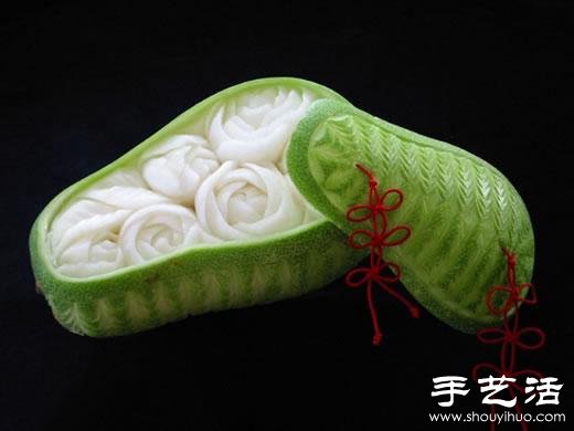 精美絕倫的的牡丹花西瓜雕刻 -  rpnrmr.com