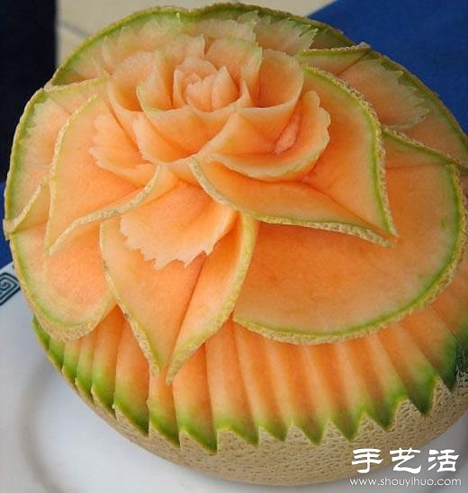 精美絕倫的的牡丹花西瓜雕刻 -  rpnrmr.com