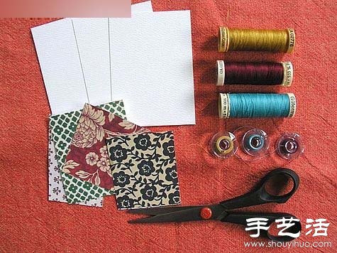 碎布+針線 手工制作漂亮節(jié)日賀卡 -  rpnrmr.com