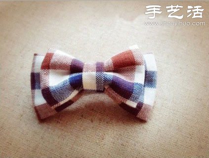 格子布手工制作蝴蝶結(jié)發(fā)夾 -  rpnrmr.com