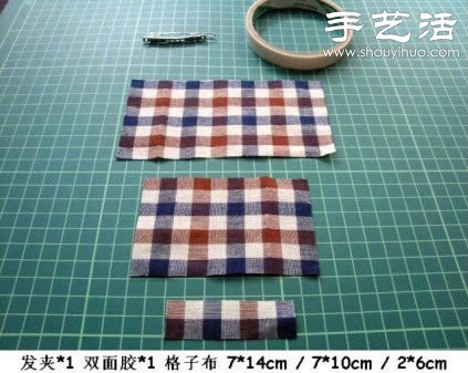 格子布手工制作蝴蝶結(jié)發(fā)夾 -  rpnrmr.com