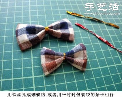 格子布手工制作蝴蝶結(jié)發(fā)夾 -  rpnrmr.com