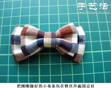 格子布手工制作蝴蝶結(jié)發(fā)夾 -  rpnrmr.com
