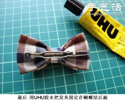 格子布手工制作蝴蝶結(jié)發(fā)夾 -  rpnrmr.com