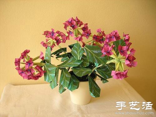 手工制作的漂亮紙花盆栽 -  rpnrmr.com