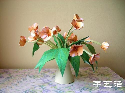 手工制作的漂亮紙花盆栽 -  rpnrmr.com
