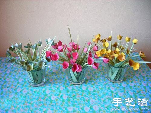 手工制作的漂亮紙花盆栽 -  rpnrmr.com