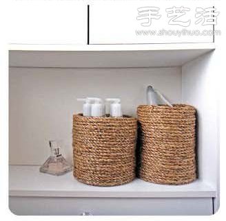 麻繩+熱熔膠DIY手工制作筆筒/收納桶 -  rpnrmr.com