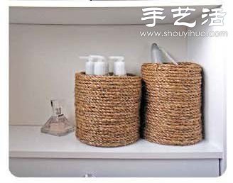 麻繩+熱熔膠DIY手工制作筆筒/收納桶 -  rpnrmr.com