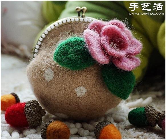 漂亮羊毛氈口金包/零錢包手工制作教程 -  rpnrmr.com