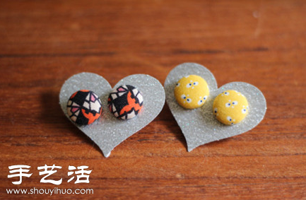 紐扣+圖釘+不織布 手工DIY漂亮耳釘 -  rpnrmr.com