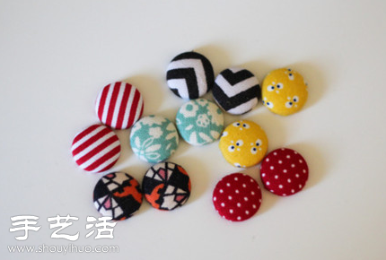 紐扣+圖釘+不織布 手工DIY漂亮耳釘 -  rpnrmr.com
