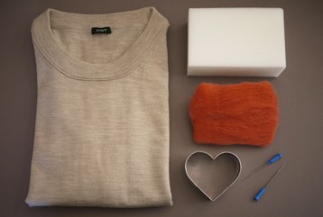用絨布給衣服破洞DIY一個(gè)心形 -  rpnrmr.com